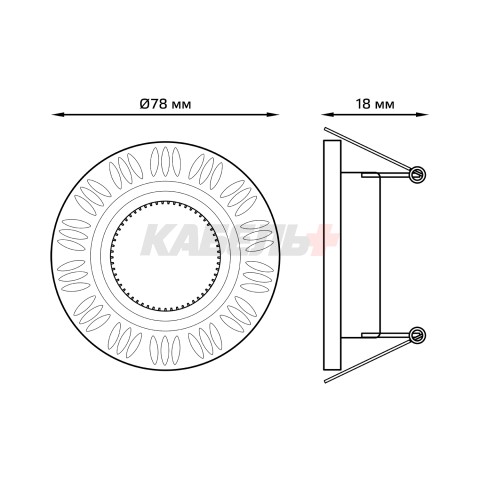 Светильник Gauss Aluminium AL018 Круг. Черный/Хром, Gu5.3 1/100