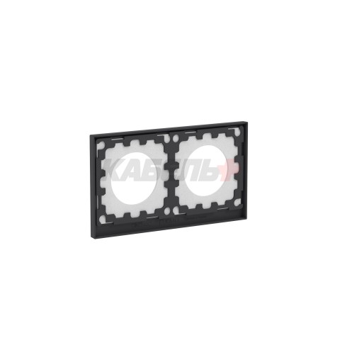 Рамка 2 поста IP44, KANT, черный уголь DKC