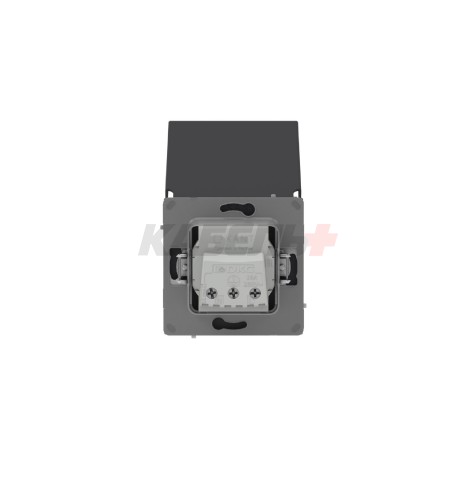 Розетка силовая, 2P+E, с з/ш, с крышкой, IP44, KANT, черный уголь DKC