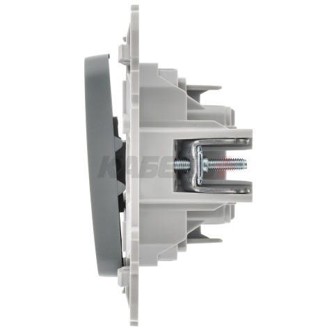 FLITE Выключатель 2-клавишный 10А ВС12-1-0-ФлС серый IEK