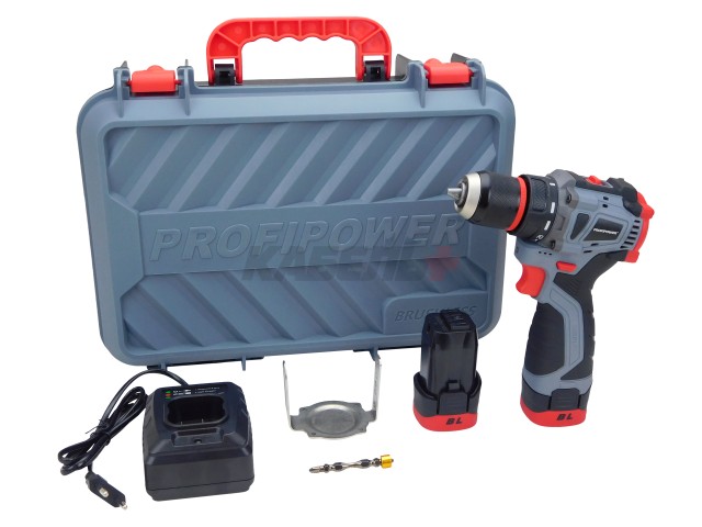 Аккумуляторный бесщеточный шуруповерт PROFIPOWER BL-161(16В,40Нм,Li-ion 2шт,2.0Ач,2 скорости,0.8-10мм,З/У,в кейсе)