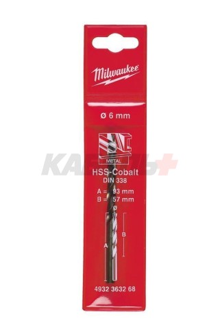 Сверло по металлу HSS-Co MILWAUKEE D  6,0x57x93 (1 шт.)