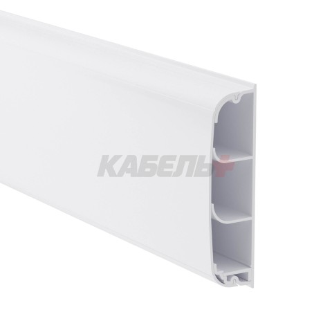 Кабель-канал плинтусного типа 90х25 мм, трехсекционный, с крышкой DKC