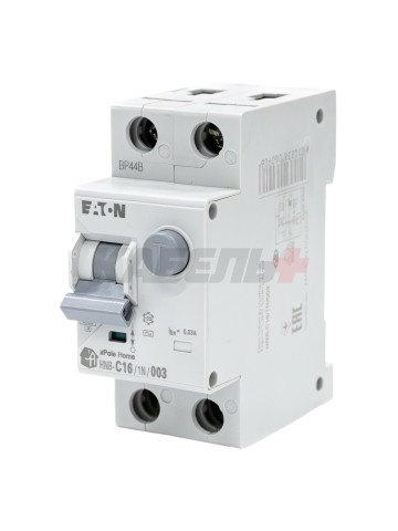 Дифф. авт. выключатель HNB-C16/1N/003, 1P+N, 16A, х-ка C, 6kA, 30mA, тип AC