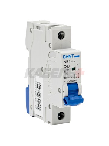 Автоматический выключатель NB1-63 1P 40A 6kA х-ка C (DB) (R)
