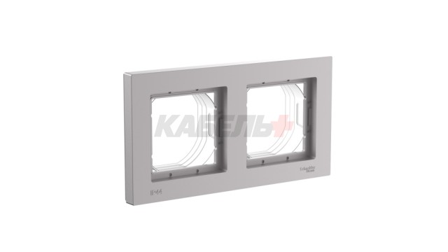 ATLASDESIGN AQUA 2-постовая РАМКА, IP44, АЛЮМИНИЙ