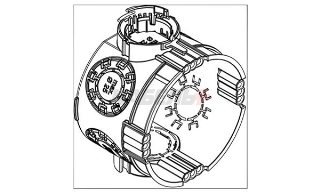 UG 46, Монтажная коробка для твёрдых стен  Ø60мм, Н46mm, 7 вводов, без галогена, 25шт в уп.