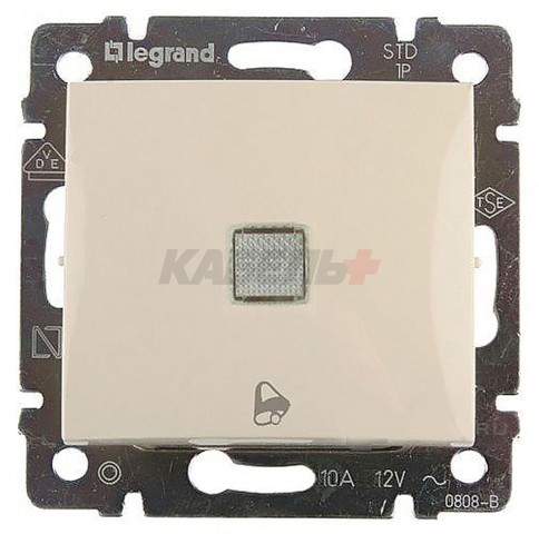 Valena - Кнопка с подсветкой и пиктограммой звонка 12В, сл.кость