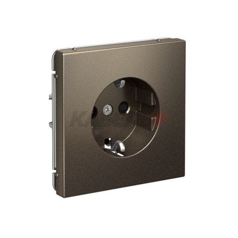 ARTGALLERY РОЗЕТКА с заземлением со шторками, 16А, механизм, быстрозажим. клем., МОККО
