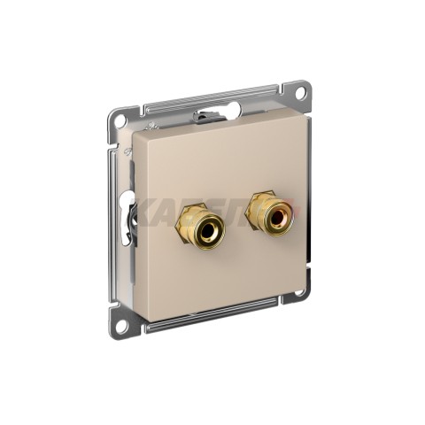 ATLASDESIGN АУДИОРОЗЕТКА двойная, ПЕСОЧНЫЙ