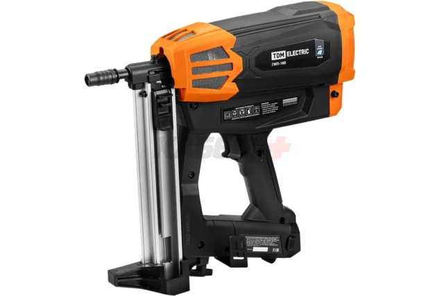 Газовый монтажный пистолет ГМП-100, 100 Дж, 8,4 В, 2,6 А*ч Li-Ion 2 шт, очки, рюкзак, "Алмаз" TDM