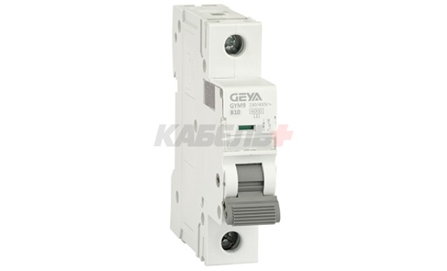 Авт. выключатель GYM9-1P-10B, 1P, 10A, хар-ка B, 6kA, 1M