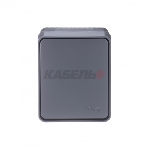 ATLASDESIGN PROFI IP54 О/У 1-клавишный ПЕРЕКЛЮЧАТЕЛЬ, сх.6, 10АХ, АНТРАЦИТ