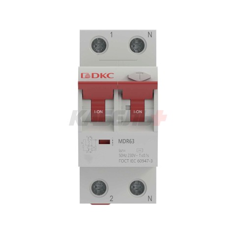 Дифавтомат YON max типа MDR, 1P+N, 30mA, 10A, хар-ка C, 10kA, тип А DKC