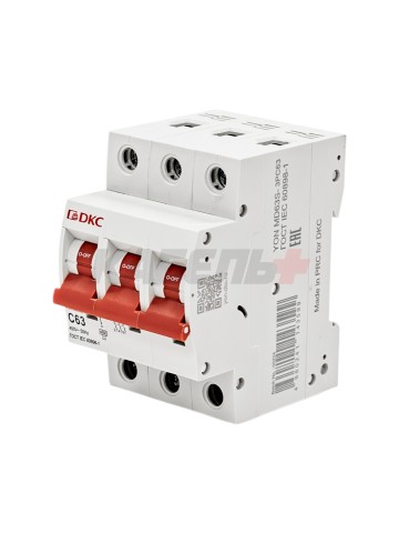 Автоматический выключатель YON max типа MD63S, 4,5кА, 3 полюса, хар-ка C, 63А DKC