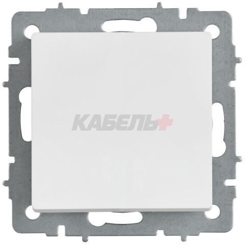 BRITE Выключатель 1-клавишный самовозвратный 10А ВС10-1-4-БрАБ арктический белый IEK