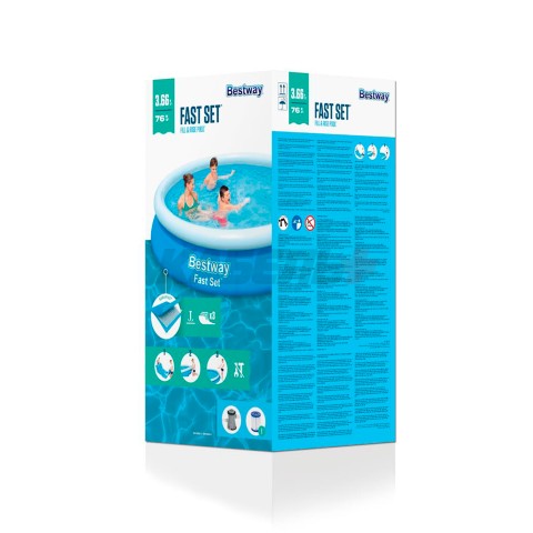 57274 Бассейн Fast Set 366х76см фильтр -насос 1249л/ч BESTWAY
