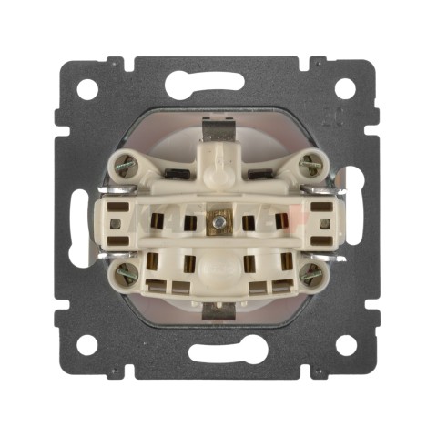 VALENA Розетка 1-местная с заземлением с защитными шторками и крышкой 16А IP20 белый