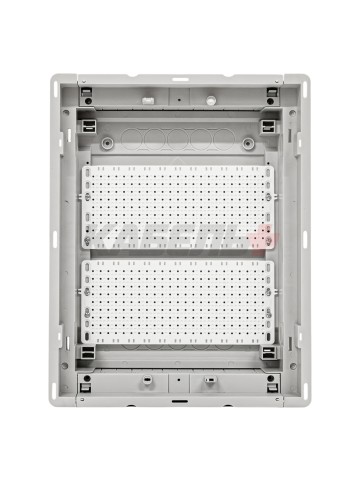 U24EP IT PL, Щит встраиваемый мультимедийный, 2 ряда, металл. дверца со слотами для охлаждения, IP30