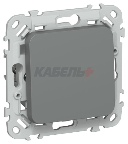 FLITE Выключатель 1-клавишный 10А ВС11-1-0-ФлМА мокрый асфальт IEK