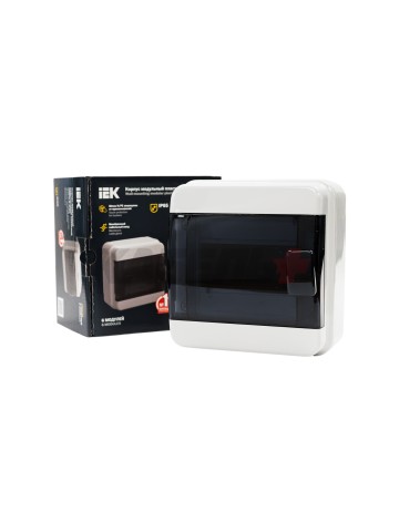 TEKFOR Корпус пластиковый КМПн-6 IP65 черная прозрачная дверь IEK