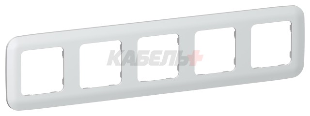 FLITE Рамка 5-местная РУ-5-А-ФлЖ жемчуг IEK