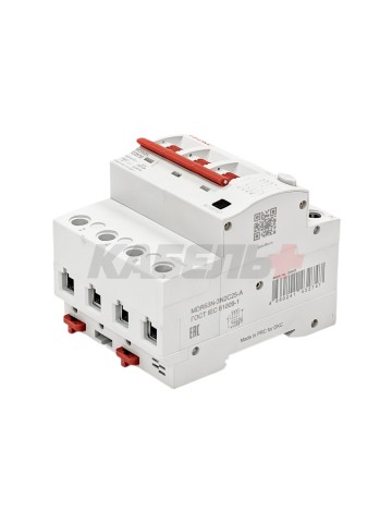 Дифавтомат YON max типа MDR, 3P+N, 30mA, 25A, хар-ка C, 6kA, тип A DKC