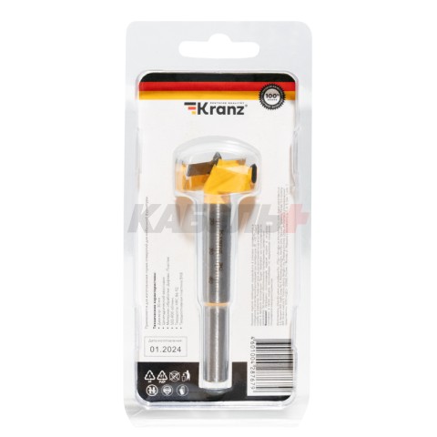 Сверло Форстнера по дереву, 30мм, цилиндрический хвостовик KRANZ