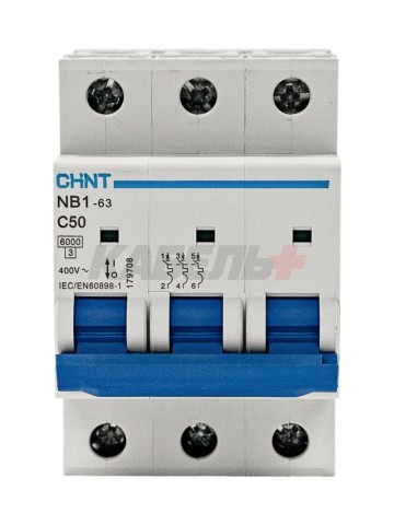 Авт. выкл. NB1-63 3P 50A 6kA х-ка C (DB) (R)