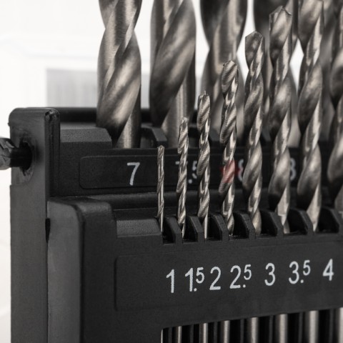 Набор сверл по металлу, 1-10мм (через 0,5мм), HSS 4241, цилиндрический хвостовик, 19 шт. KRANZ