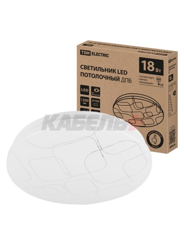 Светильник LED потолочный ДПБ 03, 18 Вт, 4000 К, Геометрия, TDM