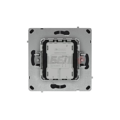 Выключатель двухклавишный, KANT, черный уголь DKC