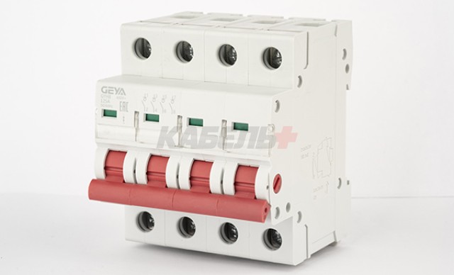 Выключатель нагрузки GYH8-4P-125, 4P, 125A, 12kA, 4M