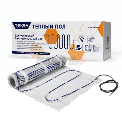 Комплект "Теплый пол" (мат) 150Вт/кв.м 7кв.м TOKOV ELECTRIC TKE-MAT150-1050-7.