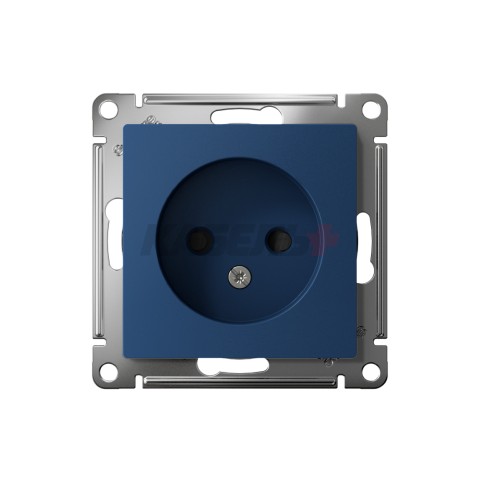 ATLASDESIGN РОЗЕТКА без заземления со шторками, 16А, механизм, АКВАМАРИН