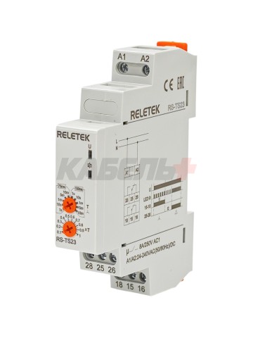 Реле времени RS-TS23, 2x1CO, 8A(250VAC), 24_240VAC/DC, 100ms_10min, пуск Y-Δ (звезда-треугольник), 1M