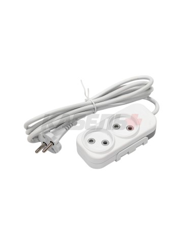 EL-BI,Myra,удлинитель 2гн2м б/з белый,527-110202-260