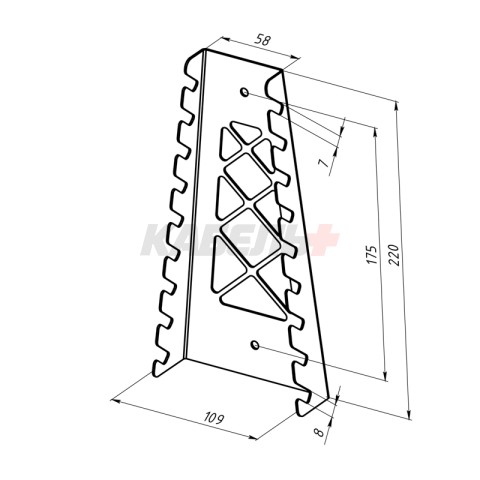 Держатель-органайзер для гаечных ключей, настенный, черный REXANT