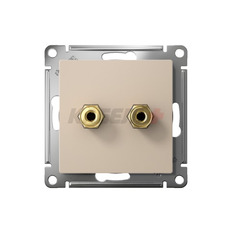 ATLASDESIGN АУДИОРОЗЕТКА двойная, ПЕСОЧНЫЙ