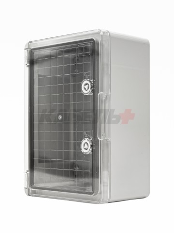 ПАНЕЛЬ ABS С ПЛАСТИКОВОЙ ПРОЗРАЧНОЙ КРЫШКОЙ 25X35X13