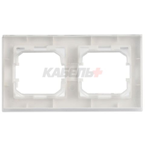 BRITE Рамка 2-местная IP44 РУ-2-БрАБ-44 арктический белый IEK