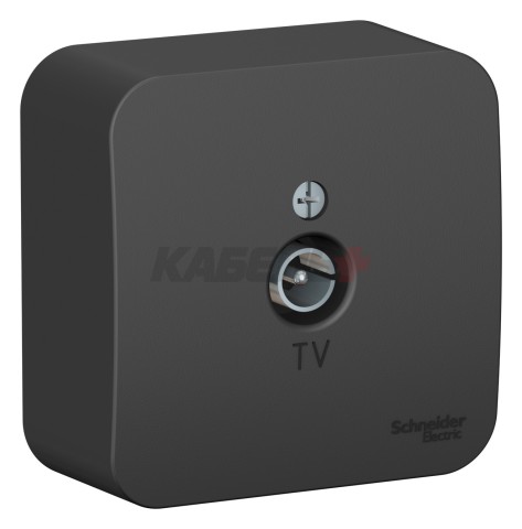 BLANCA О/У КОННЕКТОР ТВ, ИЗОЛ.ПЛ., АНТРАЦИТ