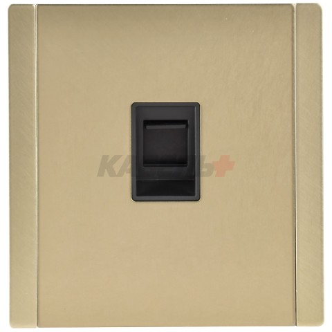 FORTE&PIANO Розетка компьютерная RJ45 кат.5E FP632M металл шампань IEK