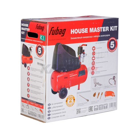 Компрессор HOUSE MASTER KIT + 5 (OL 195/24 + 5 предметов)