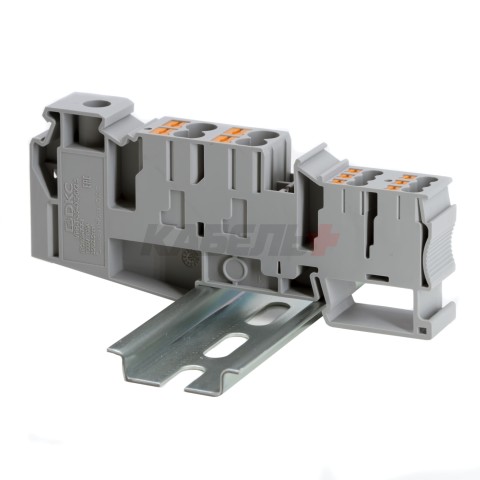 Клемма гибридная, винтовой зажим 35 кв.мм, push-in 4х6 кв.мм, 6х2.5кв.мм DKC