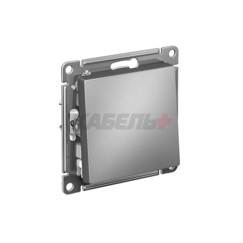 ATLASDESIGN 1-клавишный ПЕРЕКЛЮЧАТЕЛЬ, сх.6, 10АХ, мех., быстрозажим. клем., СТАЛЬ