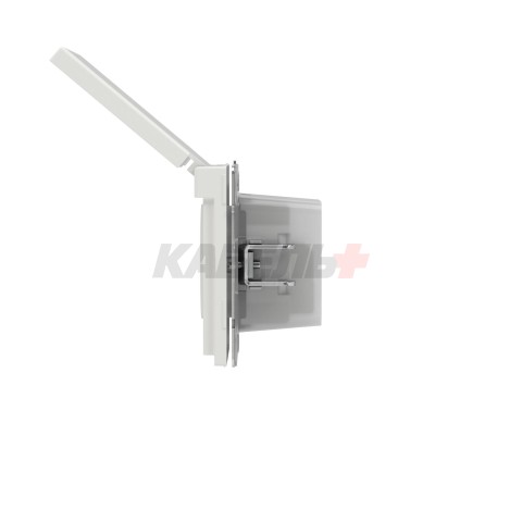 Розетка силовая, 2P+E, с з/ш, с крышкой, IP44, KANT, белый песок DKC