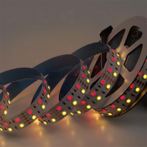 Лента светодиодная GLS-5050-120-28.8-12-IP20-RGB+3 двухрядная