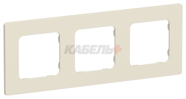 FLITE Рамка 3-местная РУ-3-К-ФлСл сливочный IEK