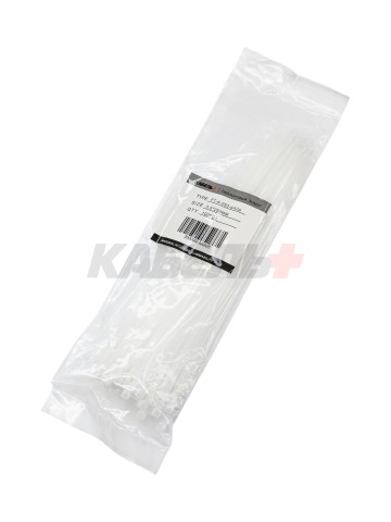 Нейлоновый Хомут 3,5х250 белый, упаковка 100 шт.